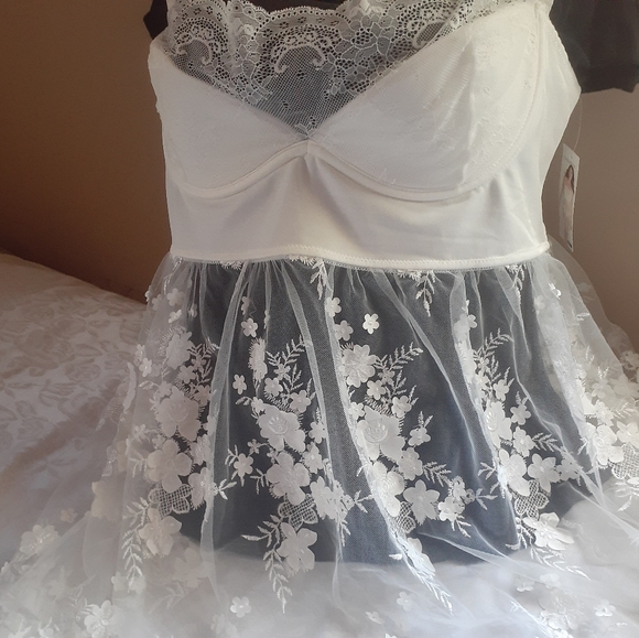 NWT Coquette White Lace Baby Doll 1X 2X - Picture 2 of 16